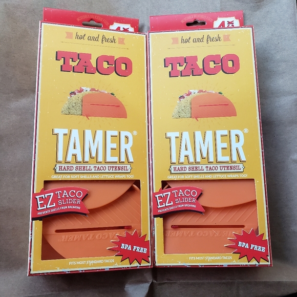 The Taco Tamer 8 Pack EZ Taco Lettuce Wrap Slider Server Holder Stand Orange - Picture 4 of 9